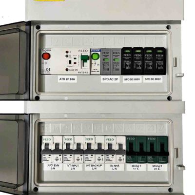 Tủ ATS 10kW 1 Pha 2 string